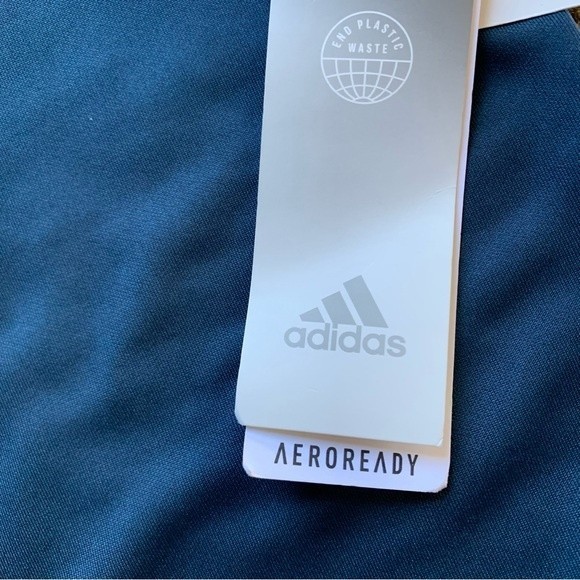 Adidas Golf Polo Navy & Gray Color Block Sz M NWT - Picture 10 of 11